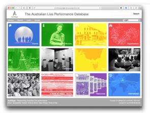 Screenshot of AusStage website