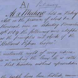 Ballarat Reform League Charter - detail